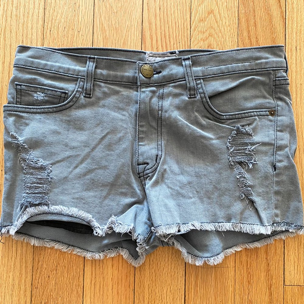 CURRENT/ELLIOTT The Boyfriend Denim Bleach Out night destroy jeans